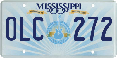 MS license plate OLC272