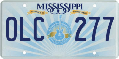 MS license plate OLC277