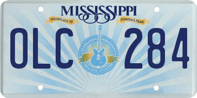 MS license plate OLC284