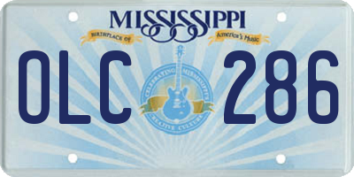 MS license plate OLC286