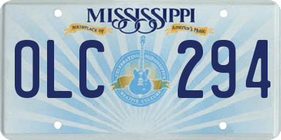 MS license plate OLC294