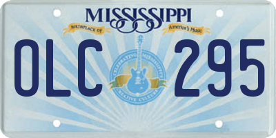 MS license plate OLC295