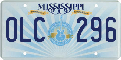MS license plate OLC296