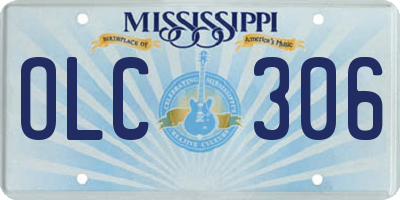 MS license plate OLC306