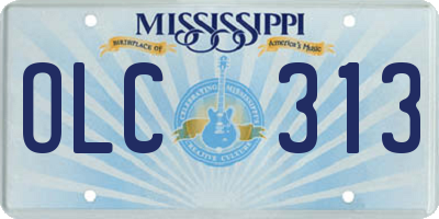 MS license plate OLC313