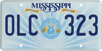 MS license plate OLC323