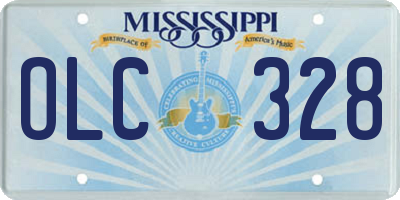 MS license plate OLC328