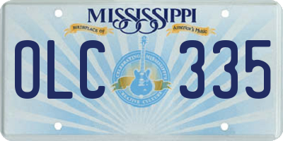 MS license plate OLC335