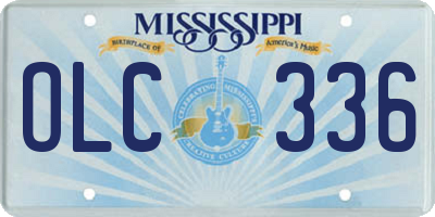 MS license plate OLC336