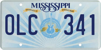 MS license plate OLC341