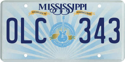 MS license plate OLC343