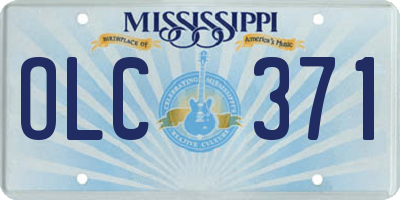 MS license plate OLC371