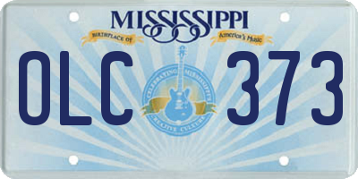 MS license plate OLC373