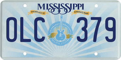 MS license plate OLC379