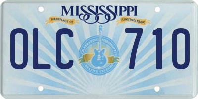 MS license plate OLC710