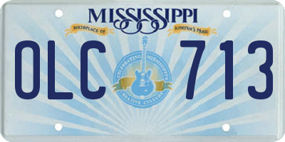 MS license plate OLC713