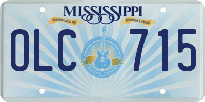 MS license plate OLC715