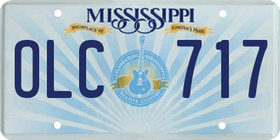 MS license plate OLC717