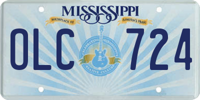 MS license plate OLC724