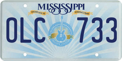 MS license plate OLC733