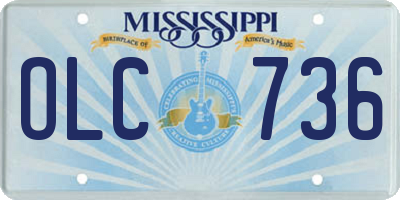 MS license plate OLC736