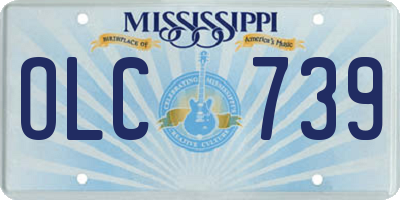 MS license plate OLC739