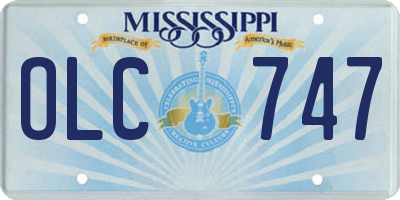 MS license plate OLC747