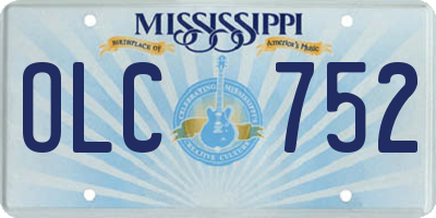 MS license plate OLC752
