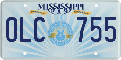 MS license plate OLC755