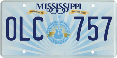 MS license plate OLC757