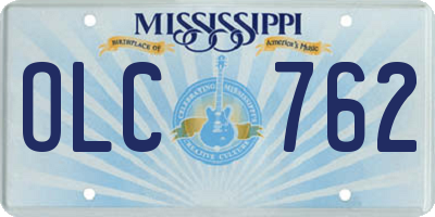 MS license plate OLC762