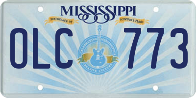 MS license plate OLC773