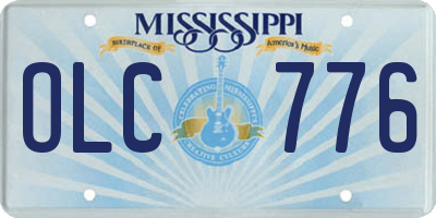 MS license plate OLC776