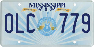 MS license plate OLC779