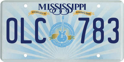 MS license plate OLC783