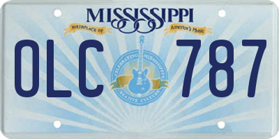 MS license plate OLC787