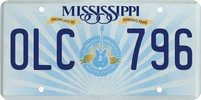 MS license plate OLC796
