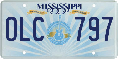 MS license plate OLC797