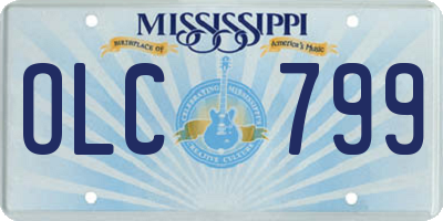 MS license plate OLC799