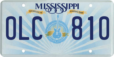 MS license plate OLC810