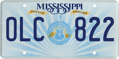 MS license plate OLC822