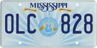 MS license plate OLC828