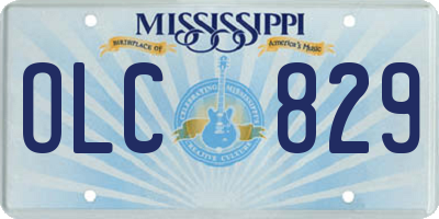 MS license plate OLC829
