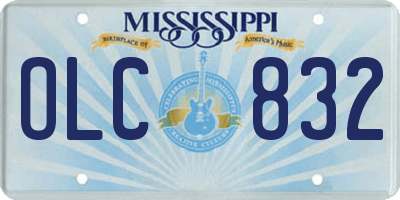 MS license plate OLC832