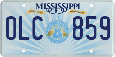 MS license plate OLC859