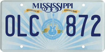 MS license plate OLC872