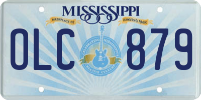MS license plate OLC879