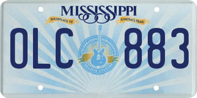 MS license plate OLC883