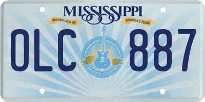 MS license plate OLC887