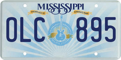 MS license plate OLC895